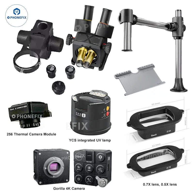 Microscope trinoculaire QianLi Gorilla 6.5X-58X recommandé par YCS Yang