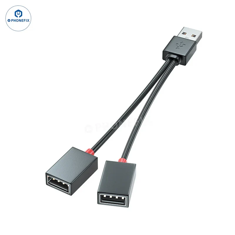 Câble répartiteur d'extension USB 1 à 2 pour le chargement des téléphones portables
