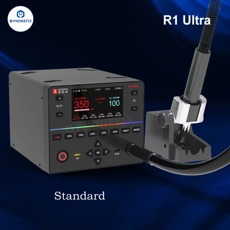 Station de retouche BGA avec pistolet à air chaud Repairer YCS R1 Ultra 1450 W
