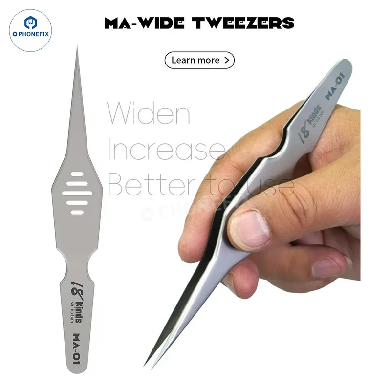 Pincettes MA-18 01 types, outils à main larges pour la réparation de téléphones et d'ordinateurs portables