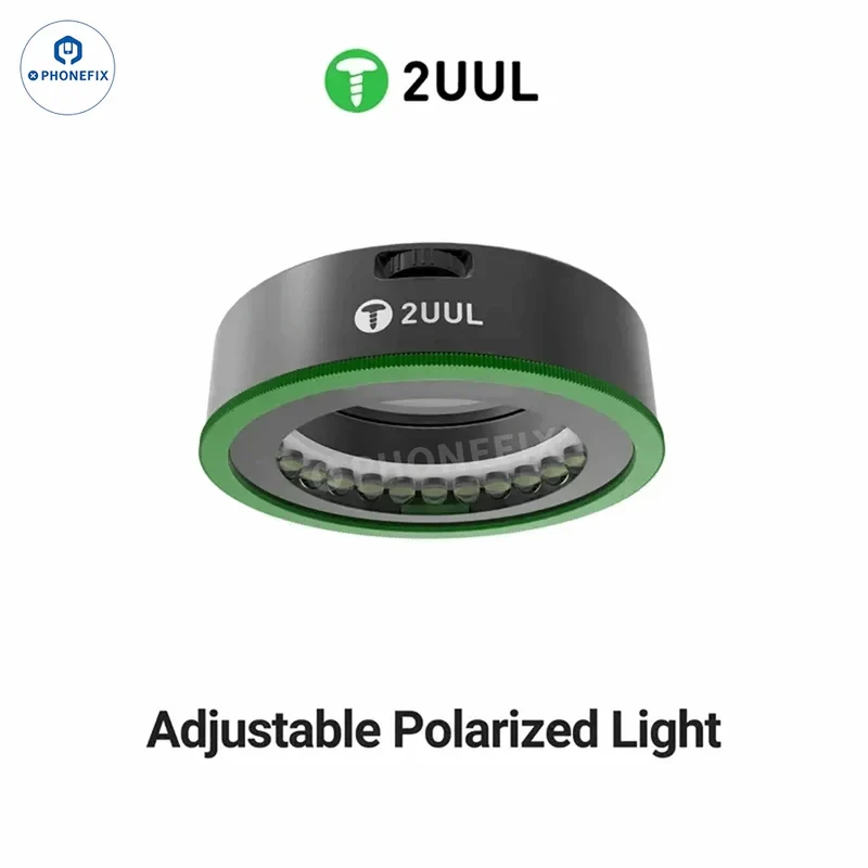 Lampe annulaire à LED polarisée réglable pour microscope 2UUL