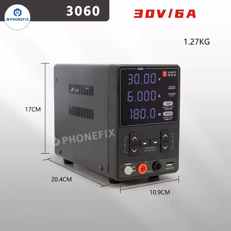 Alimentation CC YCS 3060 3061 30 V 6 A pour réparation de circuits imprimés téléphoniques, ampèremètre