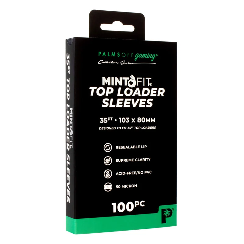 Palms Off Gaming MintFit Card Loader Top Loader Sleeves - 35pt - 100pc