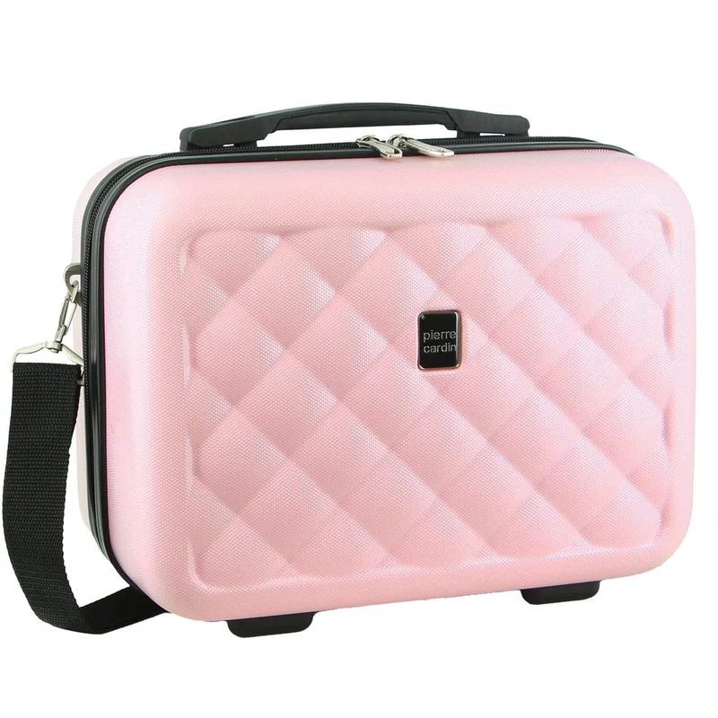 Pierre Cardin Hard-Shell Beauty Cosmetics Travel Carry On Bag 27cm Rose