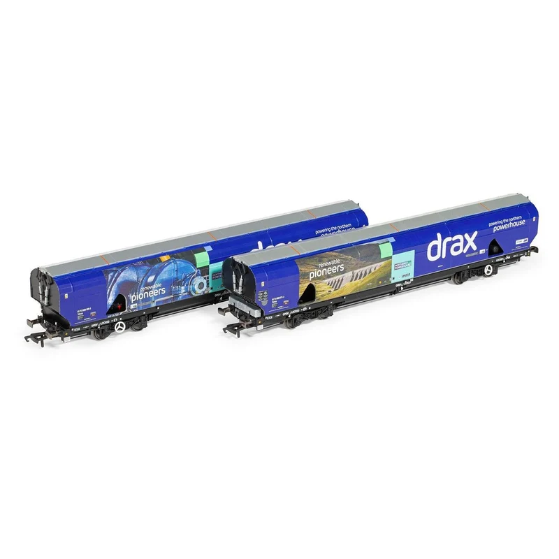 Hornby OO Drax Biomass Wagon Pack 83700698071-3 & 83700698009-3