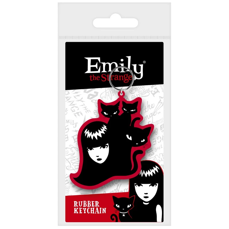 Emily The Strange - Emily And Cats Keyring