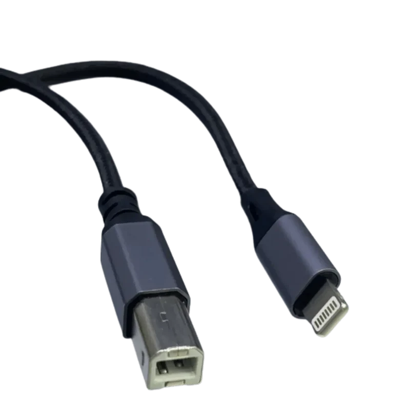 USB-B 2.0 vers Lightning pour claviers, pianos, contrôleurs MIDI, cartes son 1M