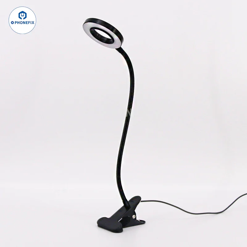 Lampe de lecture LED flexible à pince de tatouage réglable par USB