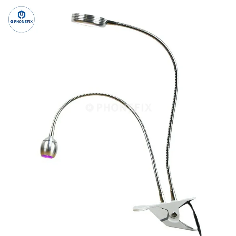 Lampe de polymérisation LED USB 5 V, sans ombre, lampe à double tube pour durcissement de colle UV