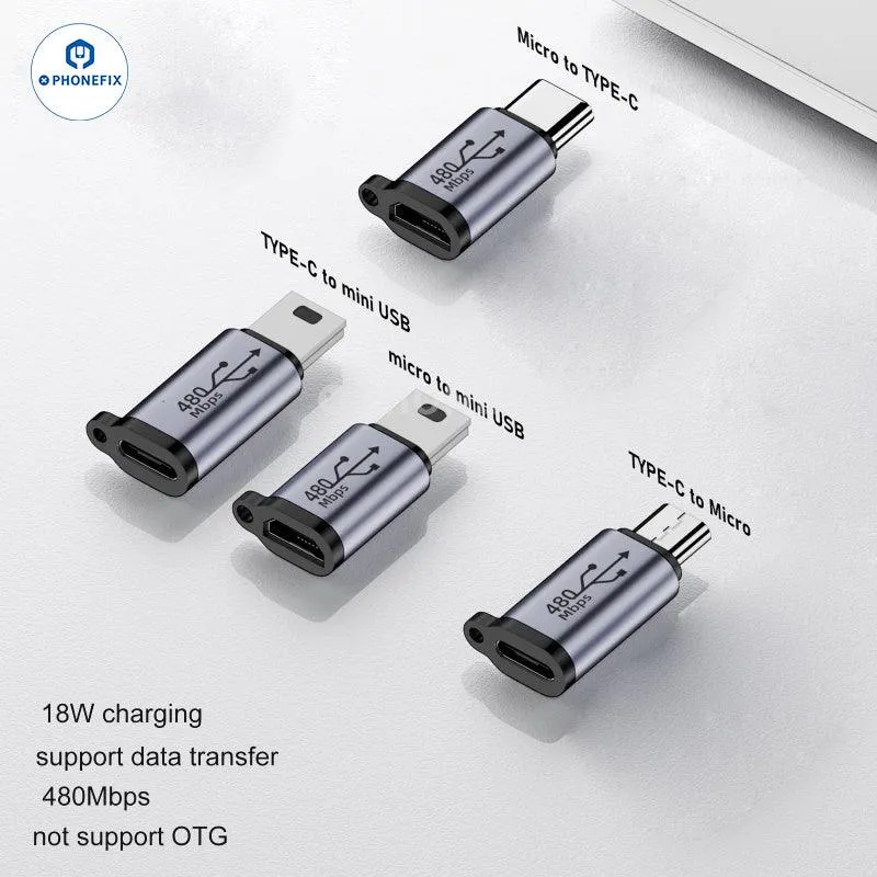 Adaptateur USB type-C femelle/mâle pour téléphone
