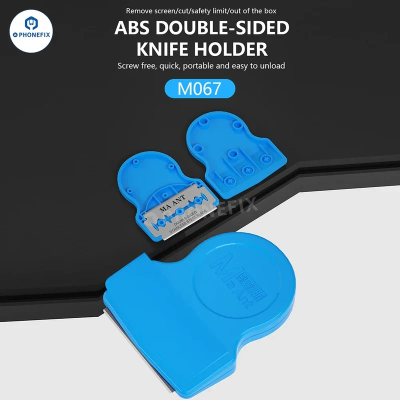 Porte-couteau double face MaAnt M067, ouvre-écran, lame pour enlever la colle