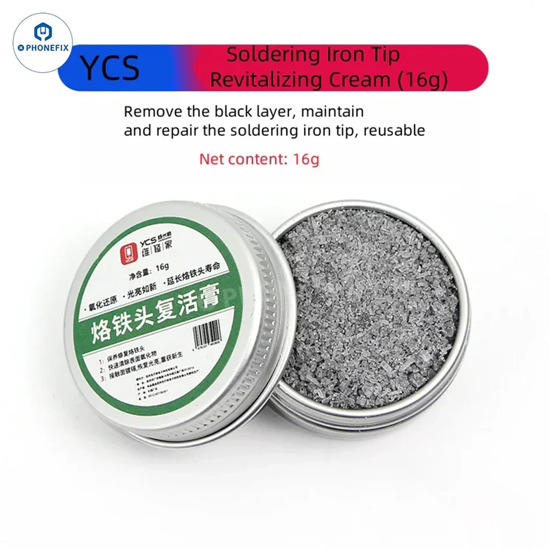 Crème nettoyante et réparatrice pour pannes de fer à souder YCS Refresher