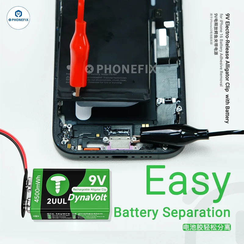 Câble de type C à pince crocodile électro-détachable pour batterie 2 V 9UUL