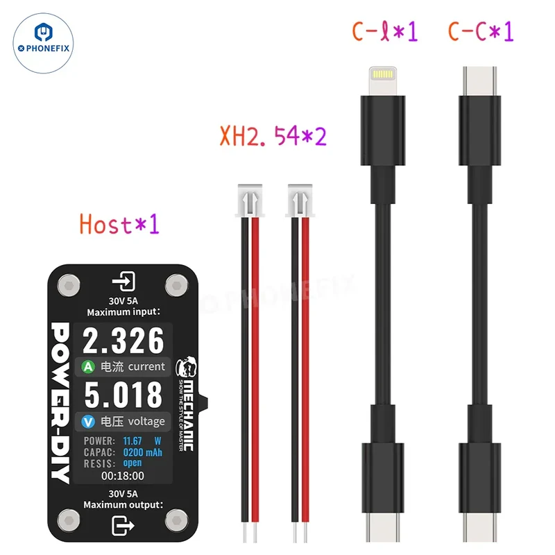 Ampèremètre numérique Mechanic POWER-DIY 30 V 5 A, testeur de tension et de courant