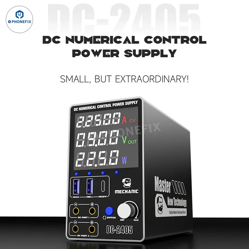 Alimentation CC numérique double canal MECHANIC DC-2405 24 V 5 A