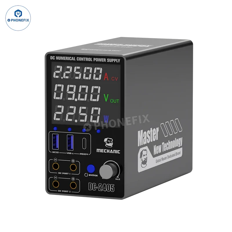 Alimentation CC numérique double canal MECHANIC DC-2405 24 V 5 A