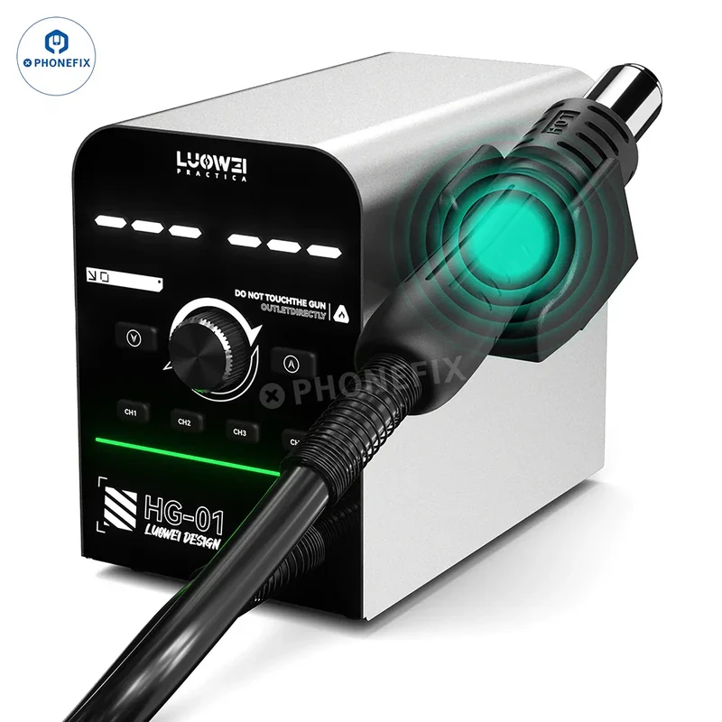 Station de dessoudage numérique intelligente avec pistolet à air chaud LUOWEI HG-01 800 W