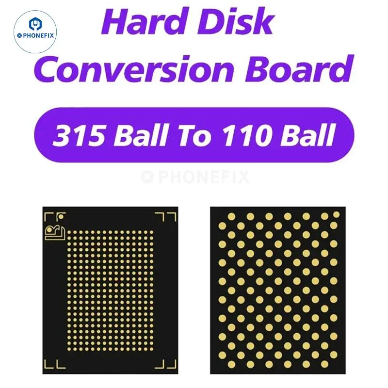 Carte de conversion de puce NAND BGA315 vers BGA110 pour iPhone, iPad, MacBook