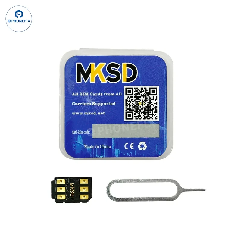 Carte SIM MKSD iOS 18 avec adhésif simple face pour iPhone série 16