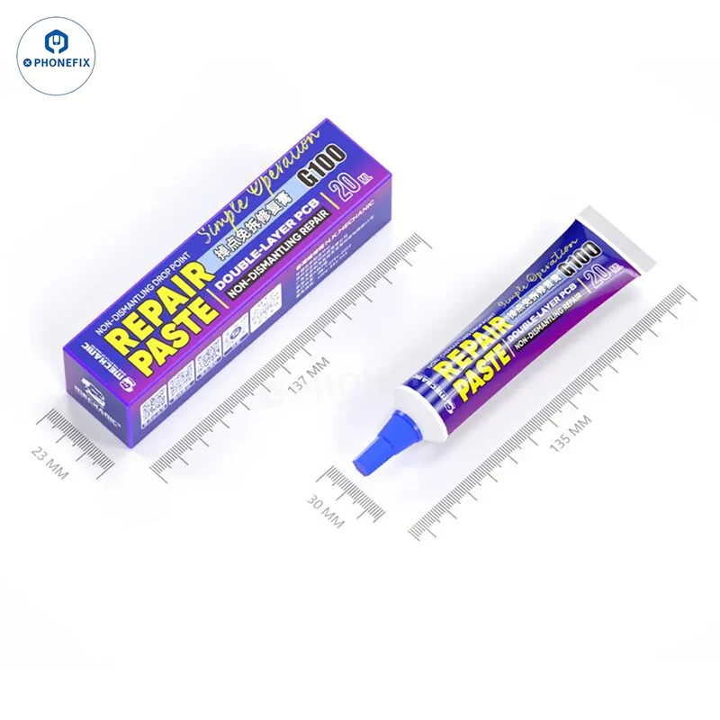 Pâte de réparation MECHANIC G100 Flux de soudure non démontable à point de goutte