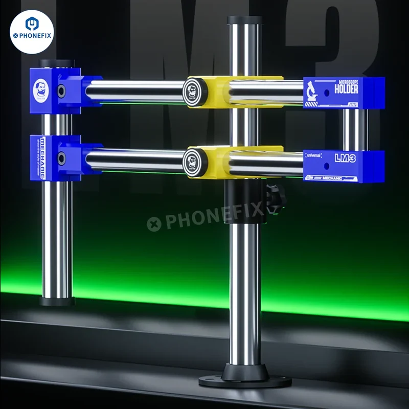 Support universel à double bras 3° MECHANIC LM360 pour microscopes