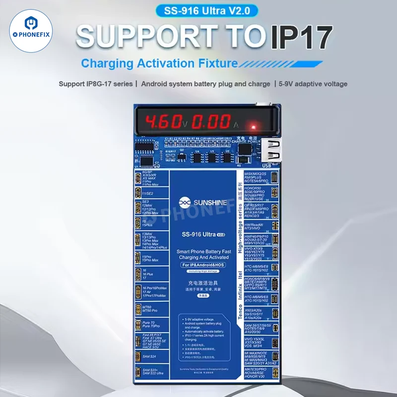 Carte d'activation de charge rapide pour iPhone Android SUNSHINE SS 916