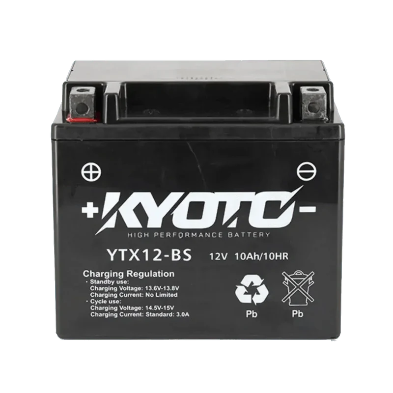 Batterie Moto KYOTO GTX12-BS 12V 10Ah AGM – Sans Entretien Prête à l'Emploi