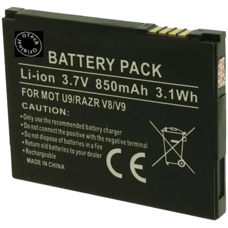 Batterie pour téléphone portable Motorola RAZR V8, V9, BX40, BX50
