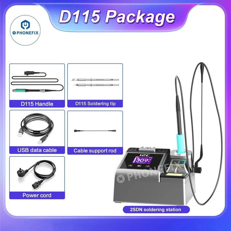 Station de soudage i180C 110SDN 250 W 2-2 V avec poignée T115 T210 T245