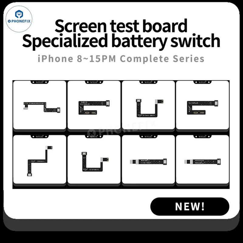 Câble de commutation de batterie WYLIE Démarrage et test en une seule touche de l'écran de l'iPhone