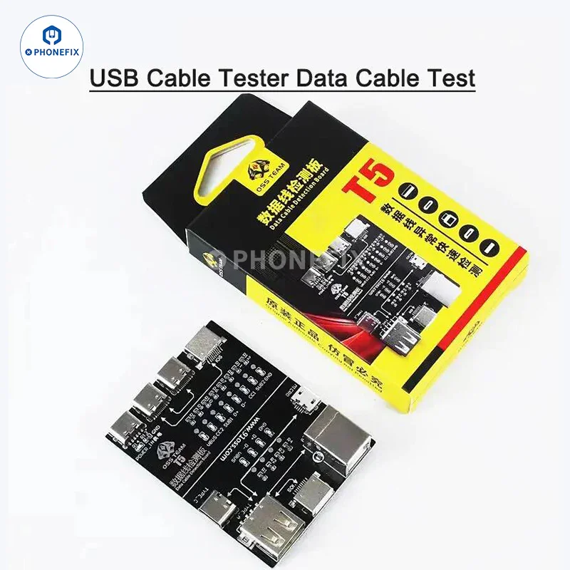 Carte de détection de câble de données micro OSS T5 Lightning Type-C