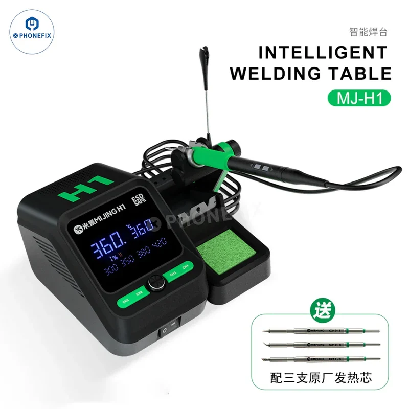 Station de soudage numérique MIJING H1 compatible avec les modèles T210, T115 et T245