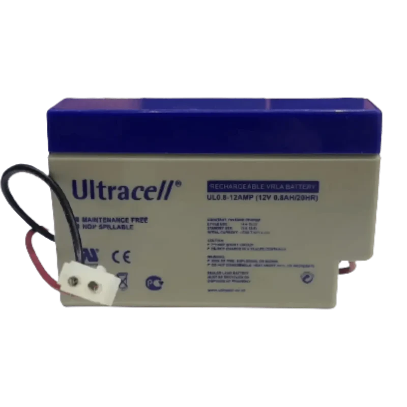 Batterie plomb VRLA 12V 0.8Ah sortie fil avec connecteur AMP 480318