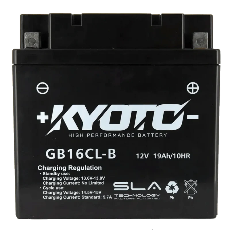 Batterie Moto KYOTO GB16CL-B 12V SLA – Sans Entretien Prête à l'Emploi