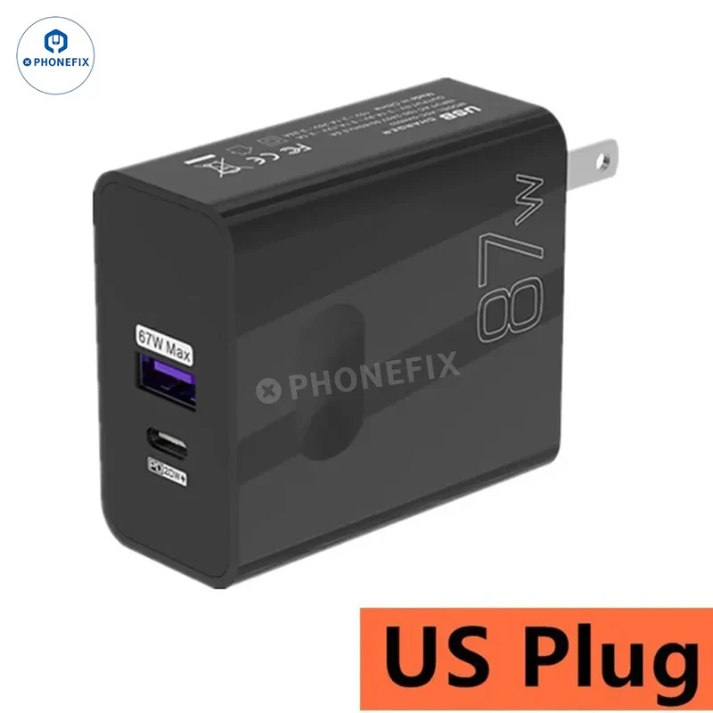 Adaptateur double chargeur rapide USB ultra-rapide 87 W à protocole complet