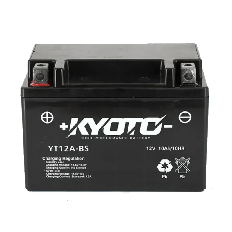 Batterie Moto KYOTO GT12A-BS 12V 10Ah AGM – Sans Entretien Équivalente YT12A-BS