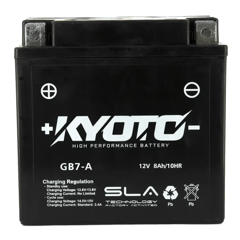 Batterie Moto KYOTO GB7-A 12V 8Ah SLA – Sans Entretien Prête à l’Emploi