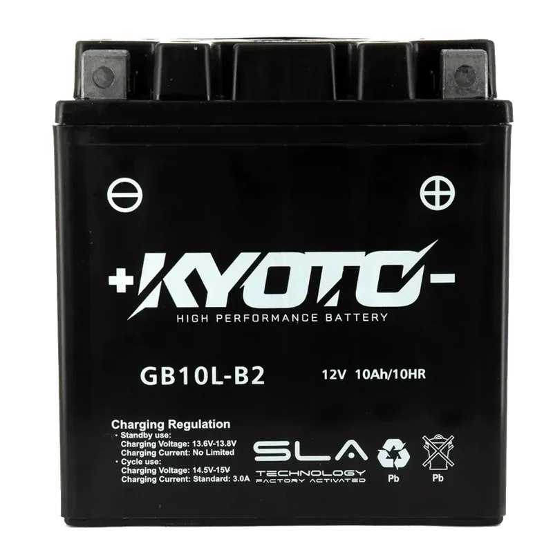 Batterie Moto KYOTO GB10L-B2 12V SLA – Sans Entretien Prête à l'Emploi