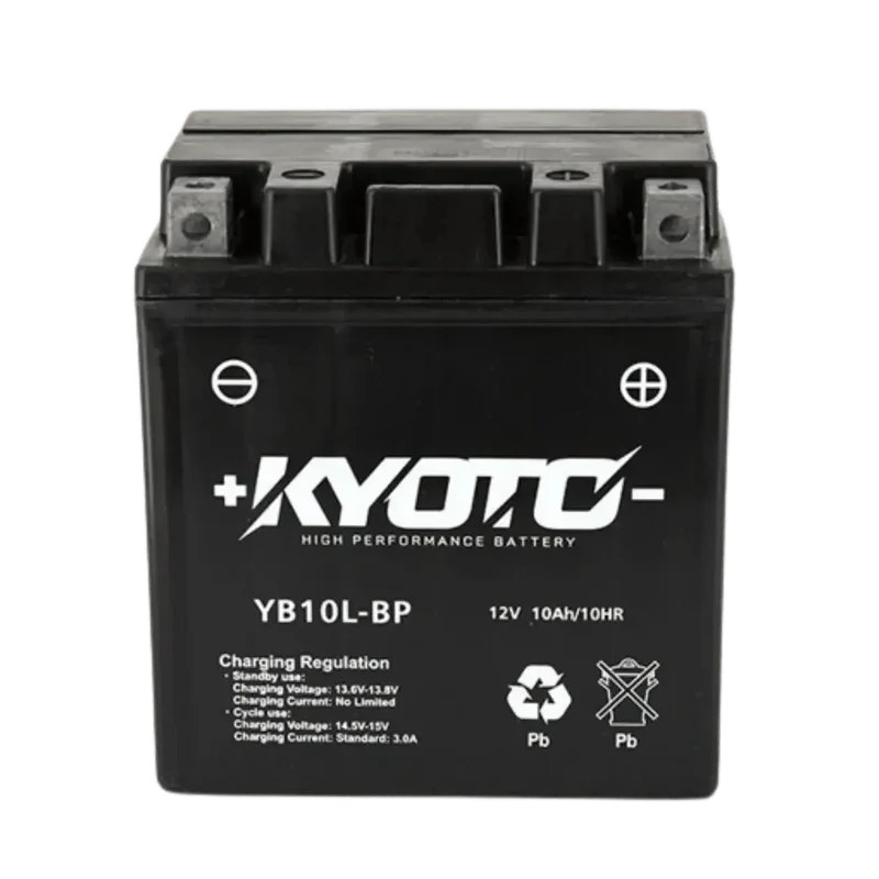Batterie Moto KYOTO YB10L-BP 12V 10Ah AGM – Sans Entretien Prête à l'Emploi