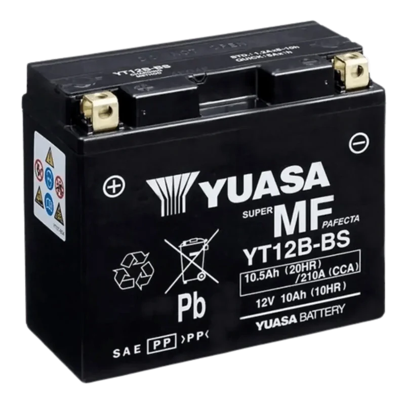 Batterie Moto YUASA YT12B 12V AGM – Sans Entretien Prête à l'Emploi