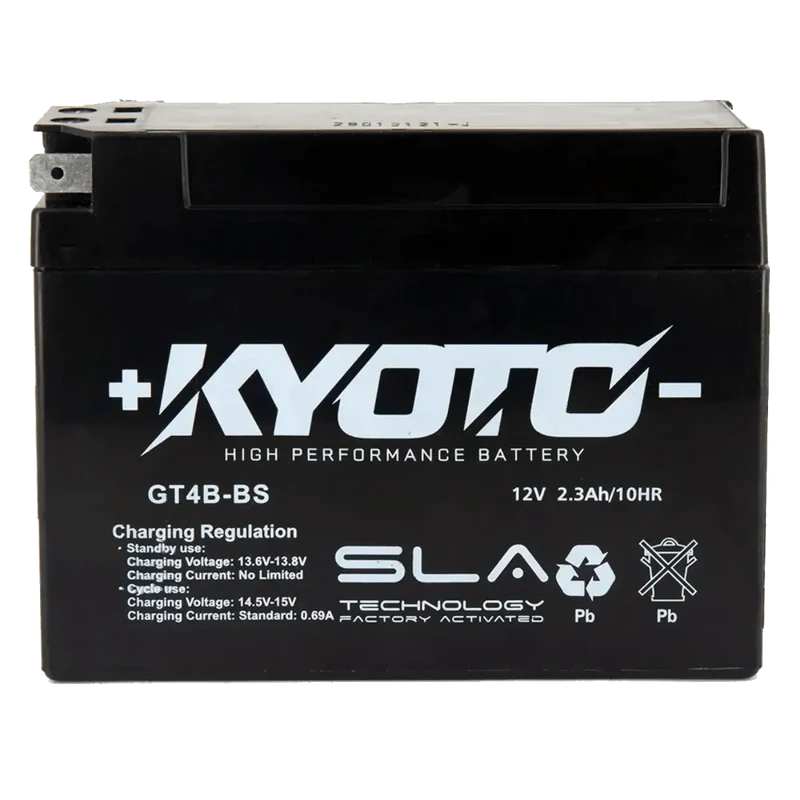 Batterie Moto KYOTO GT4B-BS 12V SLA AGM – Sans Entretien Prête à l'Emploi