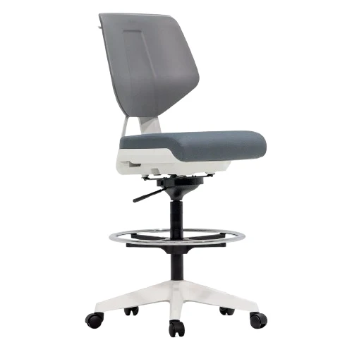 Desky Swivel 3D Tilt Chair (White/Grey)
