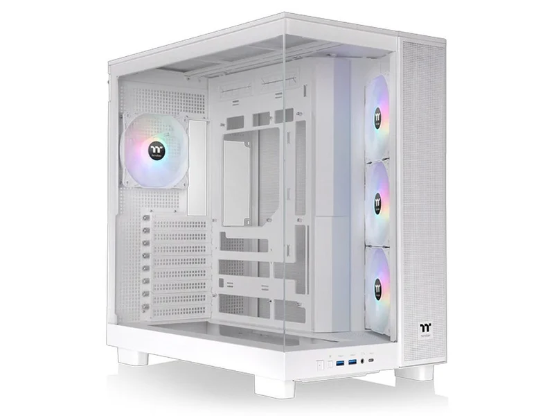Thermaltake View 380 XL Tempered Glass ARGB Snow Mid-Tower Case - White Snow