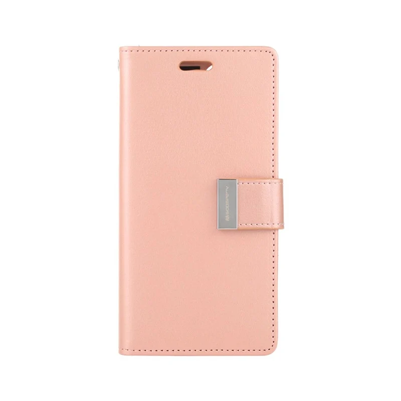 Goospery Rich Diary Case for iPhone 14 Pro Max - Rose Gold