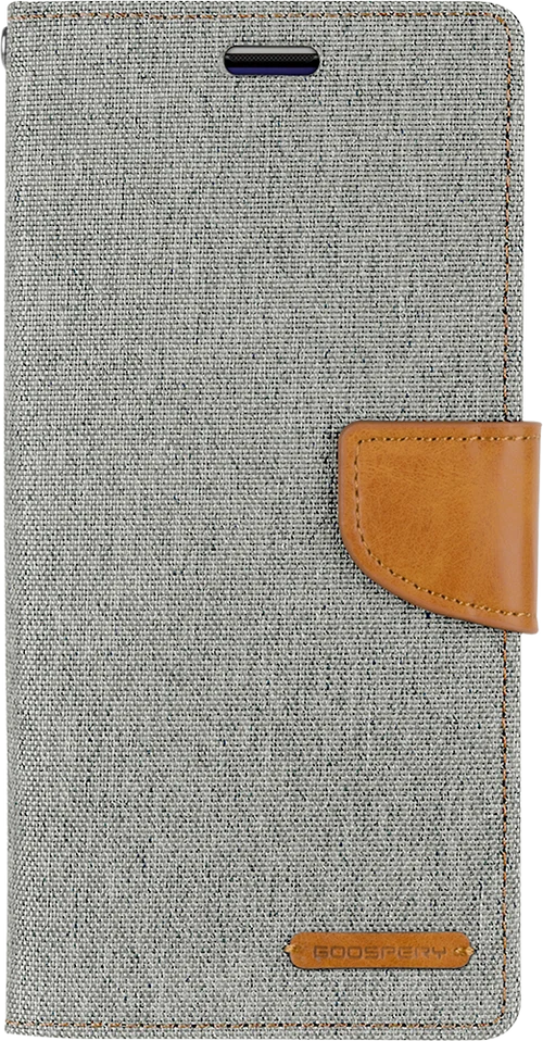 Goospery Canvas Diary For iPhone 12 Pro Max - Grey