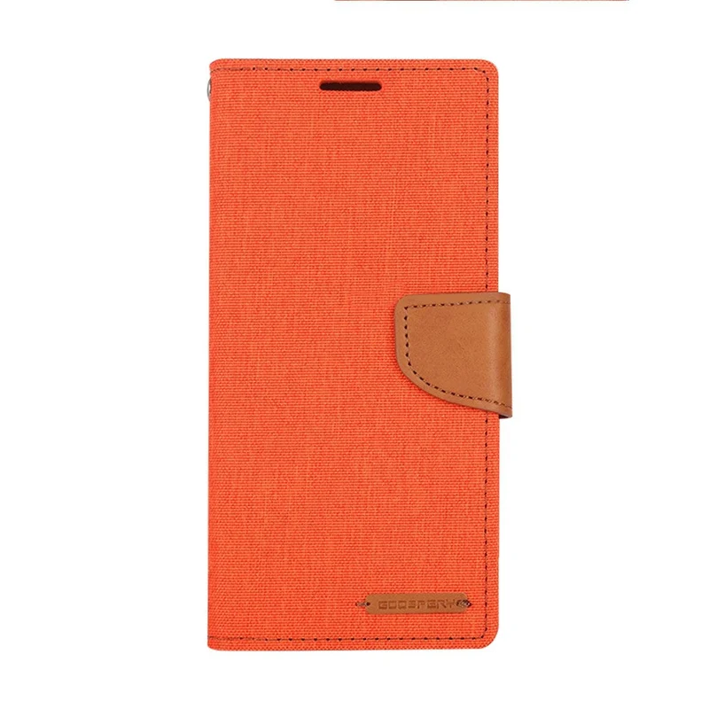Goospery Canvas Diary Case for iPhone 14 Pro - Orange