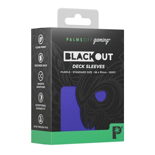 Palms Off Gaming Palms Off Standard 100pc Blackout Deck Sleeves - Purple