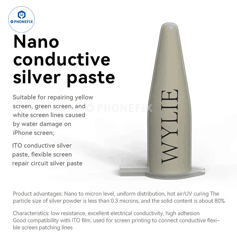 Pâte d'argent nanoconductrice pour la réparation des circuits flexibles de l'écran de l'iPhone