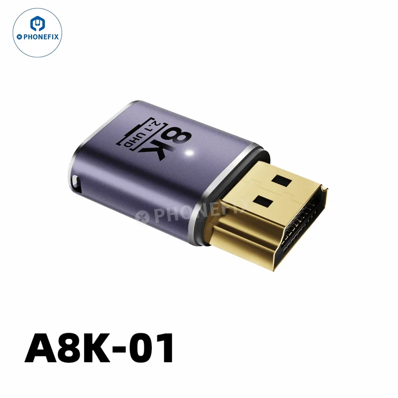 Connecteur d'extension convertisseur 8K 60 Hz 48 Gbit/s pour téléphone, ordinateur portable, HDTV