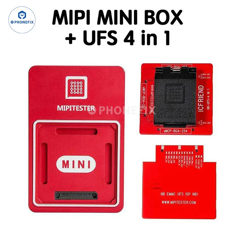 Boîtier de test Mini MiPiTester UFS153 UFS254 Adaptateur EMMC 13 en 1